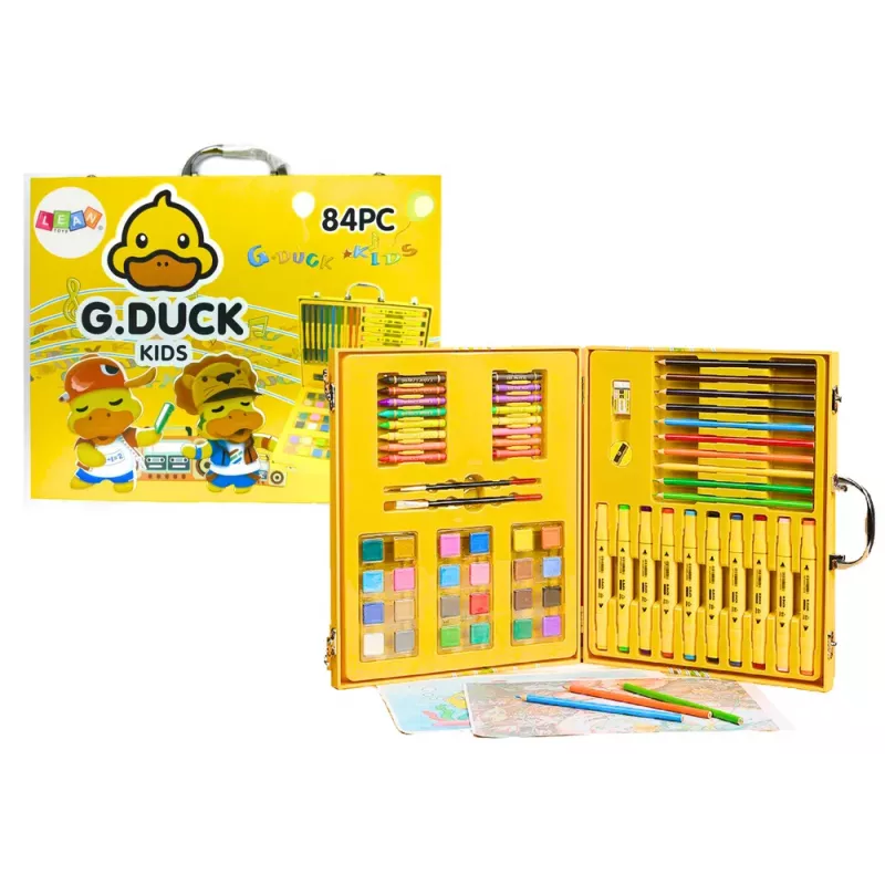 LEAN Set de manualidades en maletín pato amarillo 84 piezas