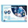 LEAN TOYS Carrusel de cuna proyector con mando a distancia, melodías y sonidos de animales azul
