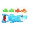 LEAN TOYS Set de juego de baño tiburón cazador de peces azul