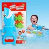 LEAN TOYS Set de juego de baño tiburón cazador de peces azul