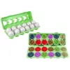 LEAN TOYS Set educativo clasificador de huevos dinosaurio puzzle 12 piezas