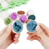 LEAN TOYS Set educativo clasificador de huevos dinosaurio puzzle 12 piezas