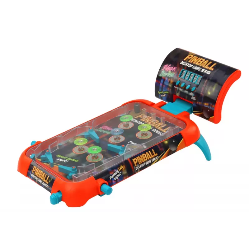 LEAN TOYS Pinball arcade con luces LED, efectos de sonido y pantalla digital