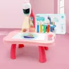 LEAN TOYS Mini proyector robot de mesa accesorio 2 en 1 rosa