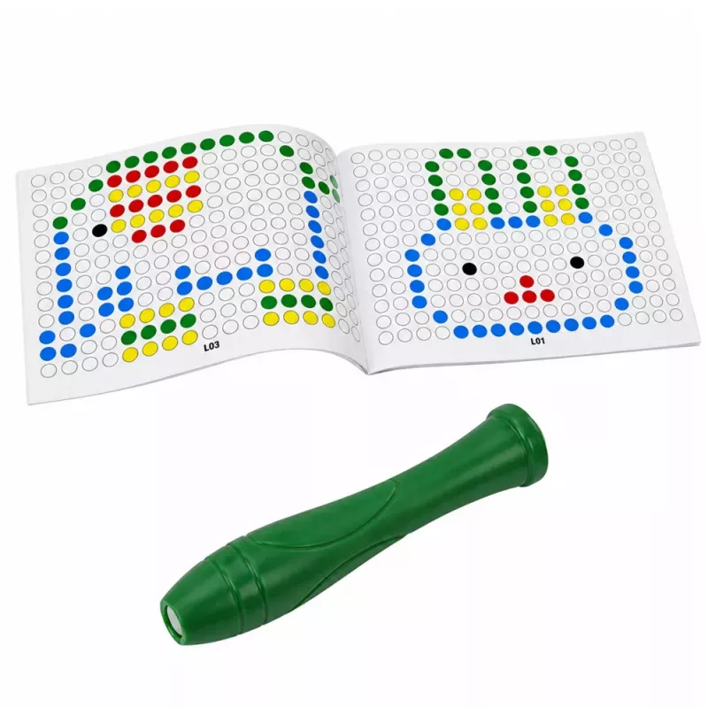 LEAN TOYS Pizarra magnética educativa puzzle dinosaurio verde