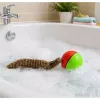 LEAN TOYS Pelota con cola de hurón peluda juguete interactivo de baño