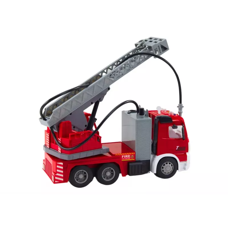 LEAN TOYS Camión de bomberos propulsión por fricción con luz y sonido boom