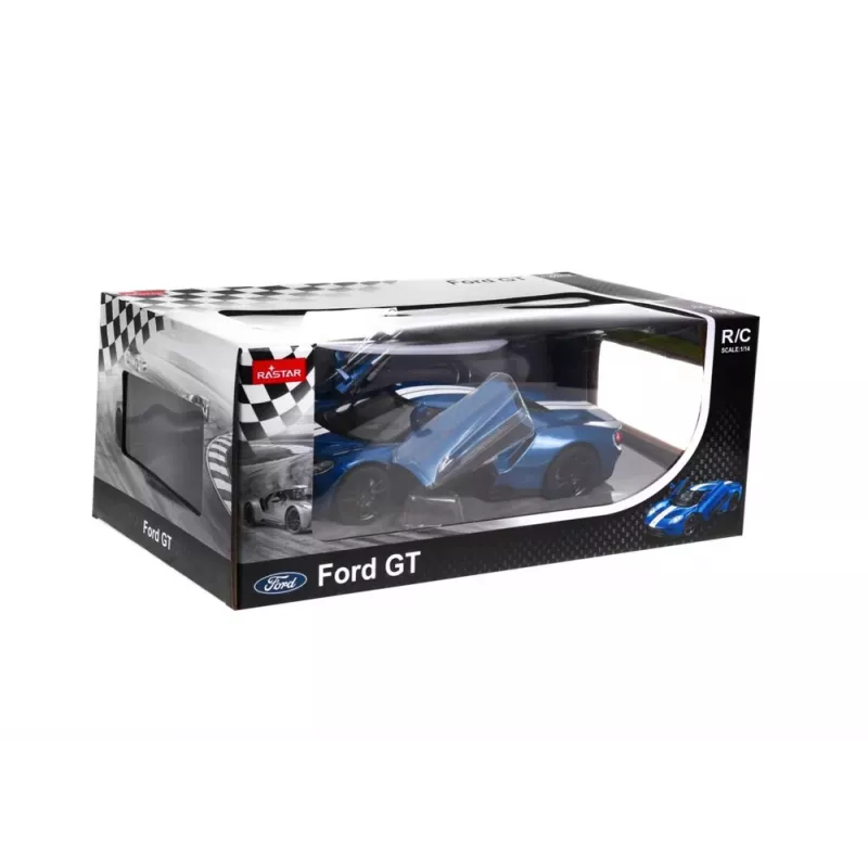RASTAR Coche R/C mando a distancia modelo Ford GT 1:14 puertas abatibles azul