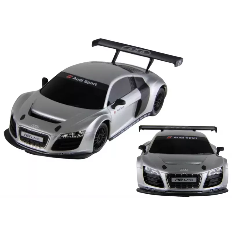 RASTAR 1:24 deportivo teledirigido Audi R8 LMS plata coche R/C
