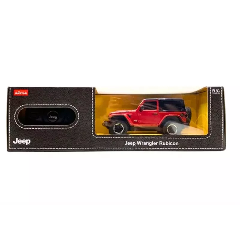JEEP Wrangler JL Rubicon coche teledirigido R/C Rastar rojo 1:24