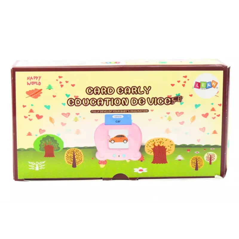 LEAN TOYS Tablet para tarjetas educativas polaco inglés 224 palabras azul