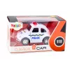 LEAN TOYS Coche de policía clásico 1:38 propulsión luces sonidos blanco