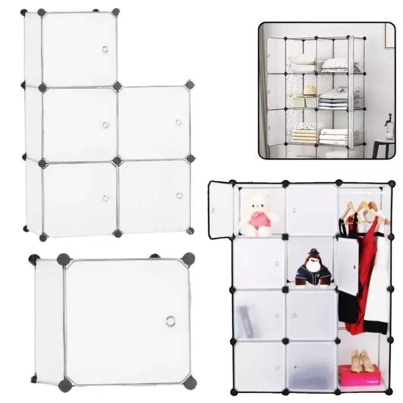 LEAN Accesorios para zapatero modular 5 compartimentos transparente