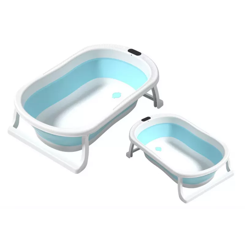 LEAN Bañera plegable para bebé con patas antideslizantes azul