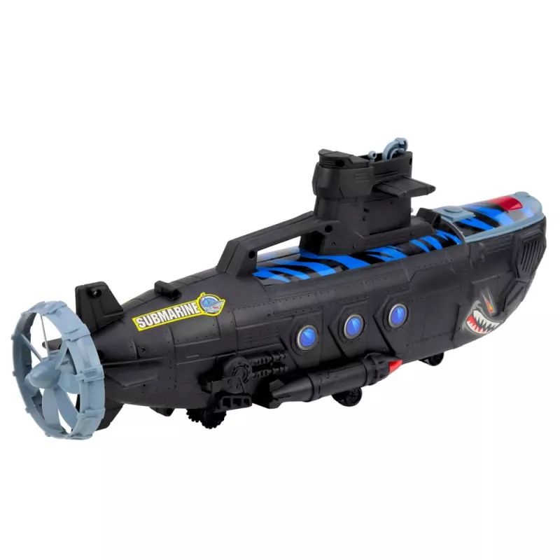 LEAN TOYS Submarino militar negro luces sonidos