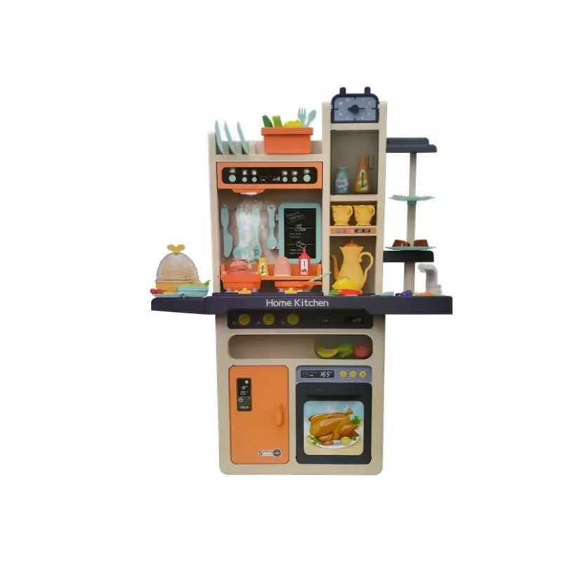 LEAN TOYS Cocina infantil pareja luces sonidos platos ollas accesorios 65 piezas