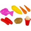 LEAN TOYS Cocina infantil interactiva con frigorífico, grifo, accesorios, 58 piezas
