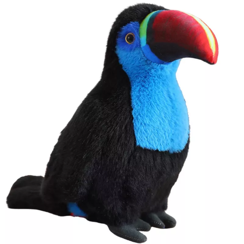 LEAN TOYS Peluche de tucán azul 35 cm