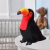 LEAN TOYS Peluche mascota de tucán rojo 35 cm