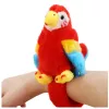 LEAN TOYS Pulsera de muñeca mascota de loro de peluche rojo