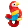 LEAN TOYS Pulsera de muñeca mascota de loro de peluche rojo