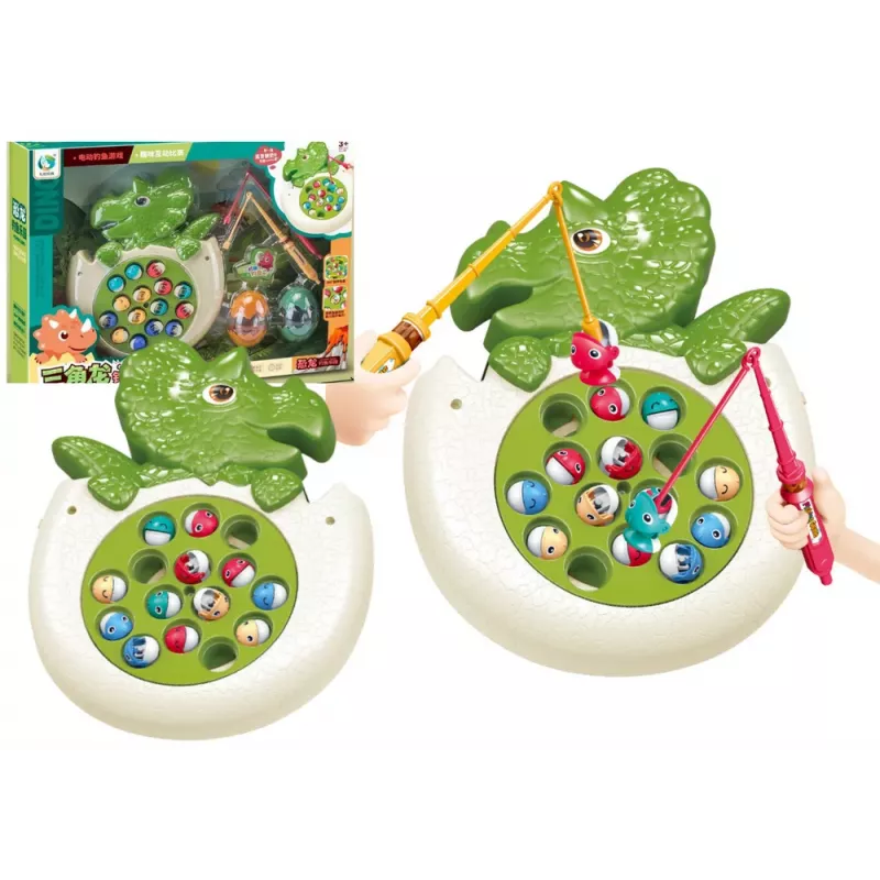 LEAN TOYS Juego de pesca con sonidos de dinosaurio
