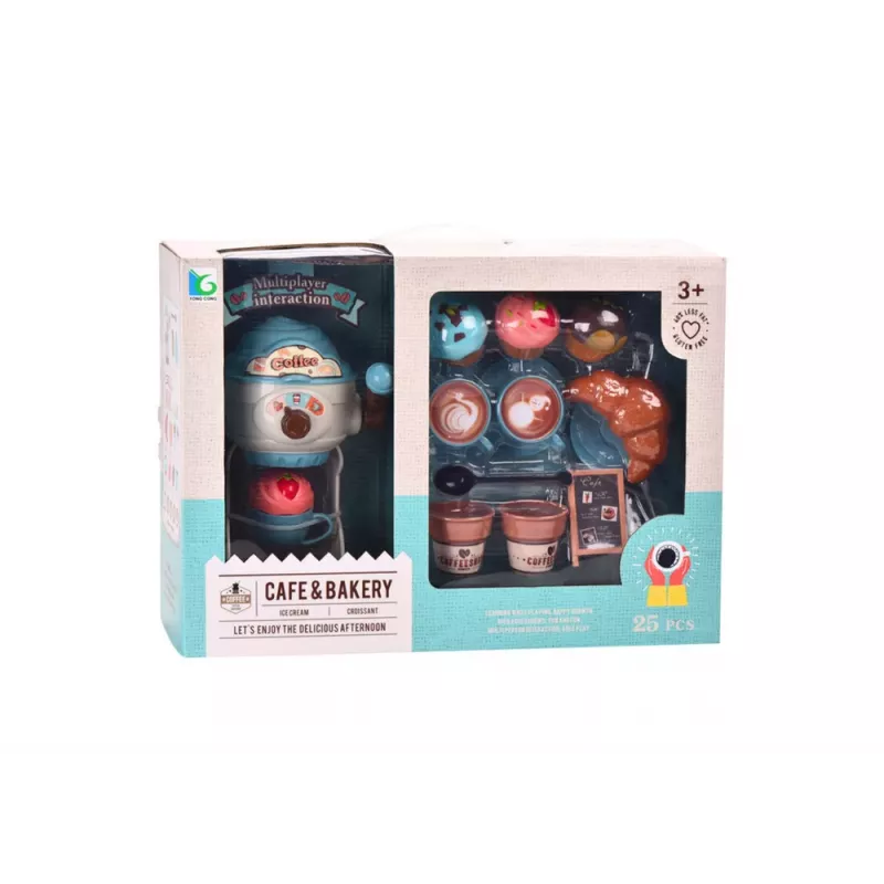 LEAN TOYS Set de dulces cafetería máquina de helados vasos muffins 38 piezas juego de imitación