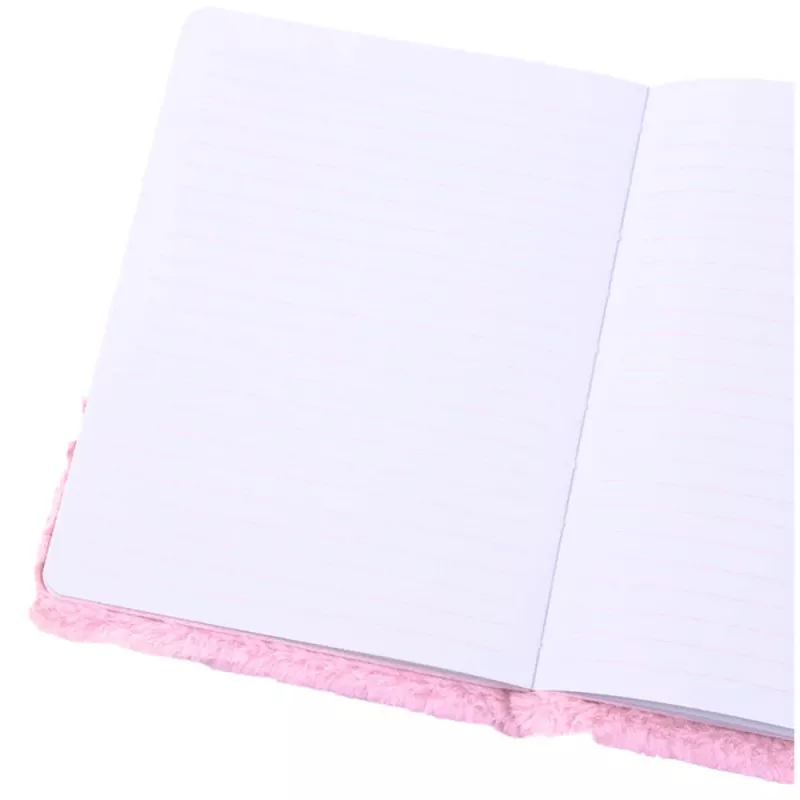LEAN Cuaderno de felpa rayado pingüino cuaderno de color A5