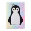 LEAN Cuaderno de felpa rayado pingüino cuaderno de color A5