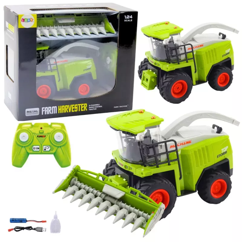 LEAN TOYS Cosechadora con cabezal de maíz radiocontrol RC 2.4G