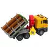 LEAN TOYS Camión grúa forestal luces sonidos amarillo 1:14