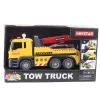 LEAN TOYS Camión de obra con grúa ajustable, luces y sonidos, amarillo