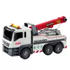 LEAN TOYS Camión de construcción con grúa ajustable, luces y sonidos blanco