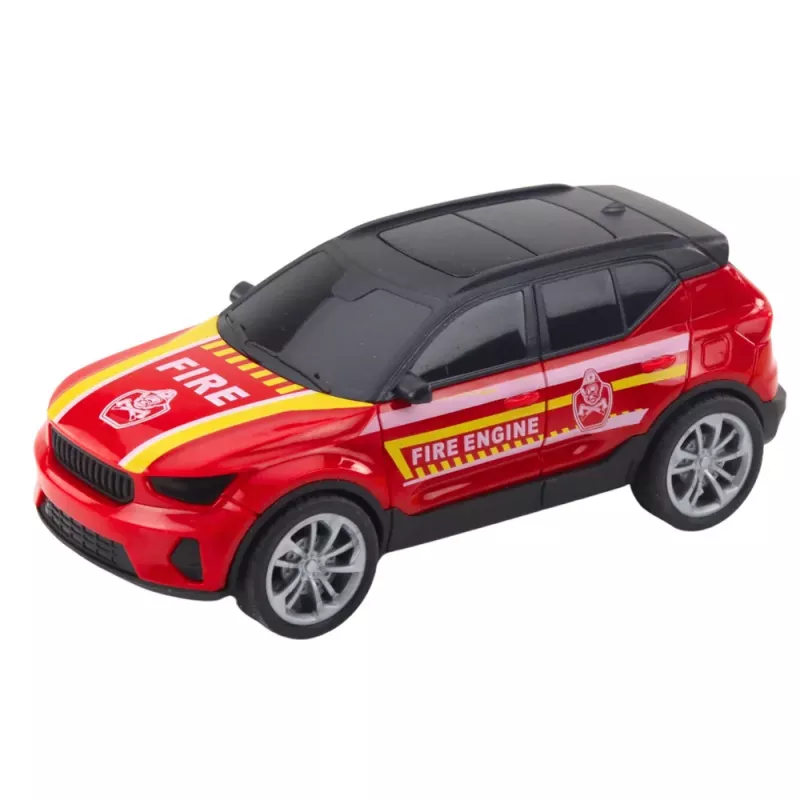 LEAN TOYS Set de juego de rescate de bomberos: helicóptero, camión de bomberos, parque de bomberos con luz y sonido