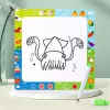 LEAN TOYS Tablero puzzle 2en1 de madera educativo mascotas rotulador