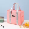 LEAN Bolsa térmica isotérmica para desayuno Lonchera Rosa 24cm
