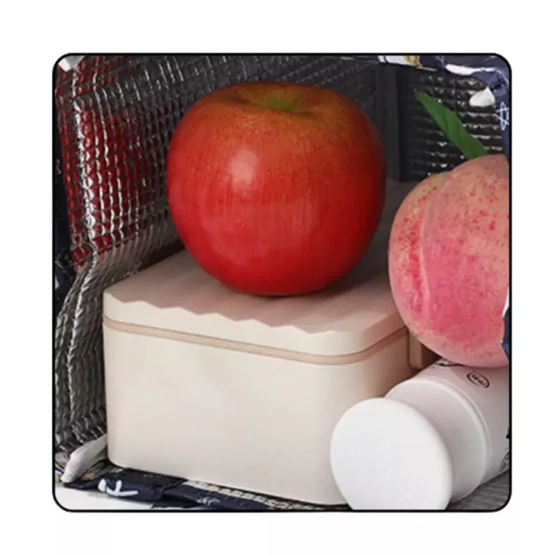 LEAN Bolsa térmica isotérmica para desayuno Lonchera Rosa 24cm