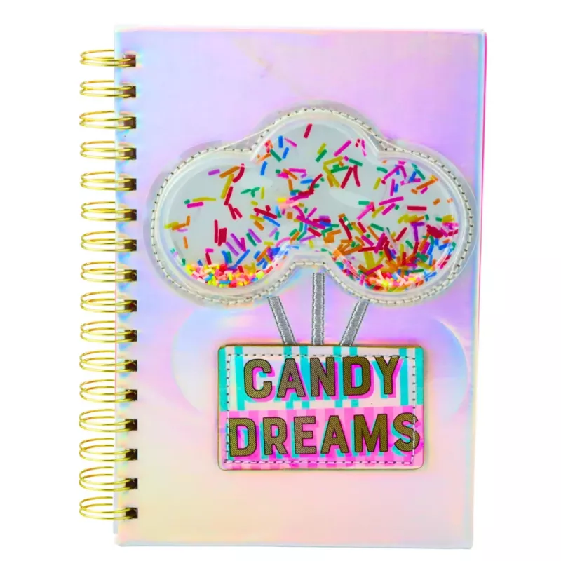 LEAN Cuaderno rayado A5 holográfico Candy Dreams 90 hojas