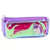 LEAN Estuche escolar holográfico Unicornio Morado 21.5x9 cm