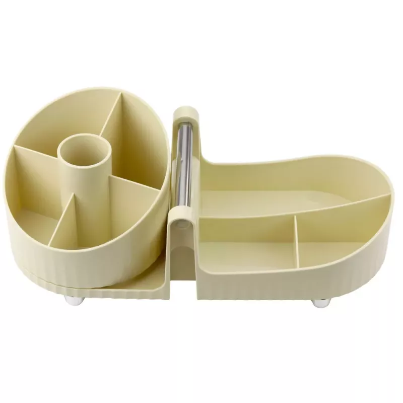 LEAN Organizador de cosméticos accesorio de oficina con asa Beige