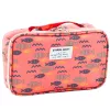 LEAN Estuche escolar organizador espacioso bolsillo adicional Peces Rosa 21.5cm