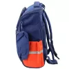 LEAN Mochila escolar con correa pectoral de dinosaurios Azul marino 22L