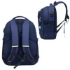 Mochila escolar infantil LEAN azul marino mundo de cohetes espaciales 20L 41cm