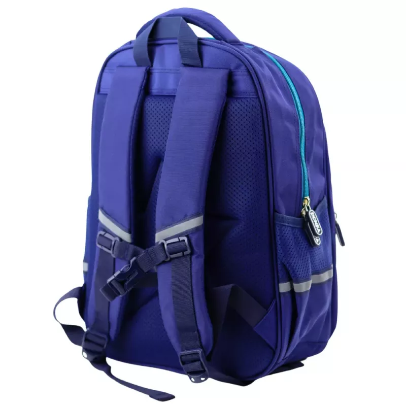 Mochila escolar infantil LEAN dinosaurio azul 41x30x16 cm