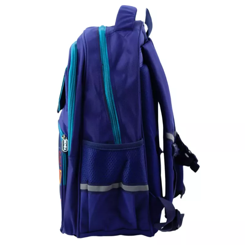 Mochila escolar infantil LEAN dinosaurio azul 41x30x16 cm