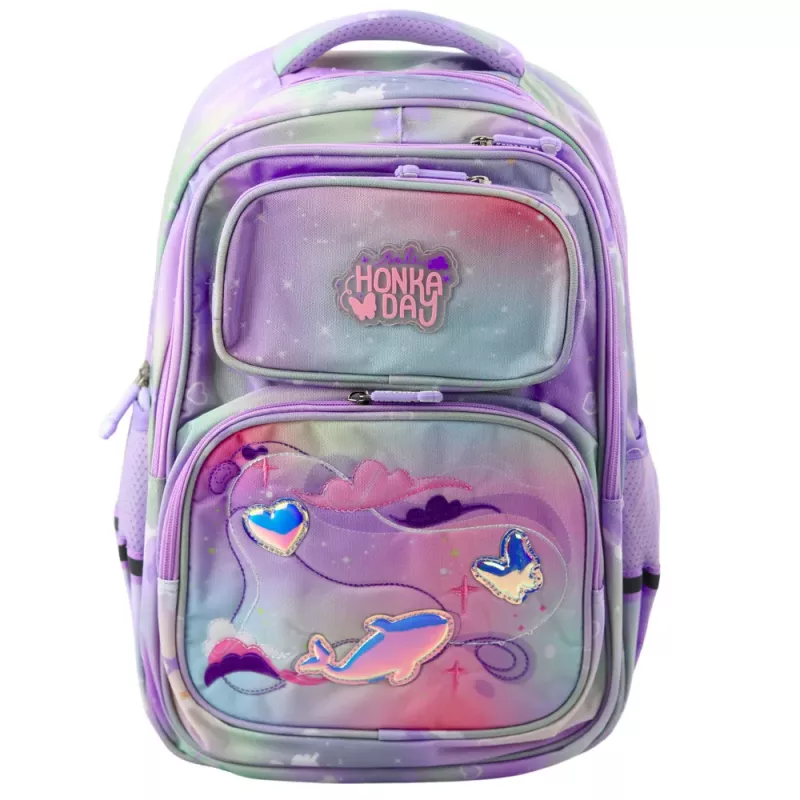 Mochila escolar LEAN con correa de pecho, colores pastel, 20 L