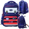 Mochila escolar infantil LEAN con correa de pecho, azul marino rojo Space, 20L, 38cm