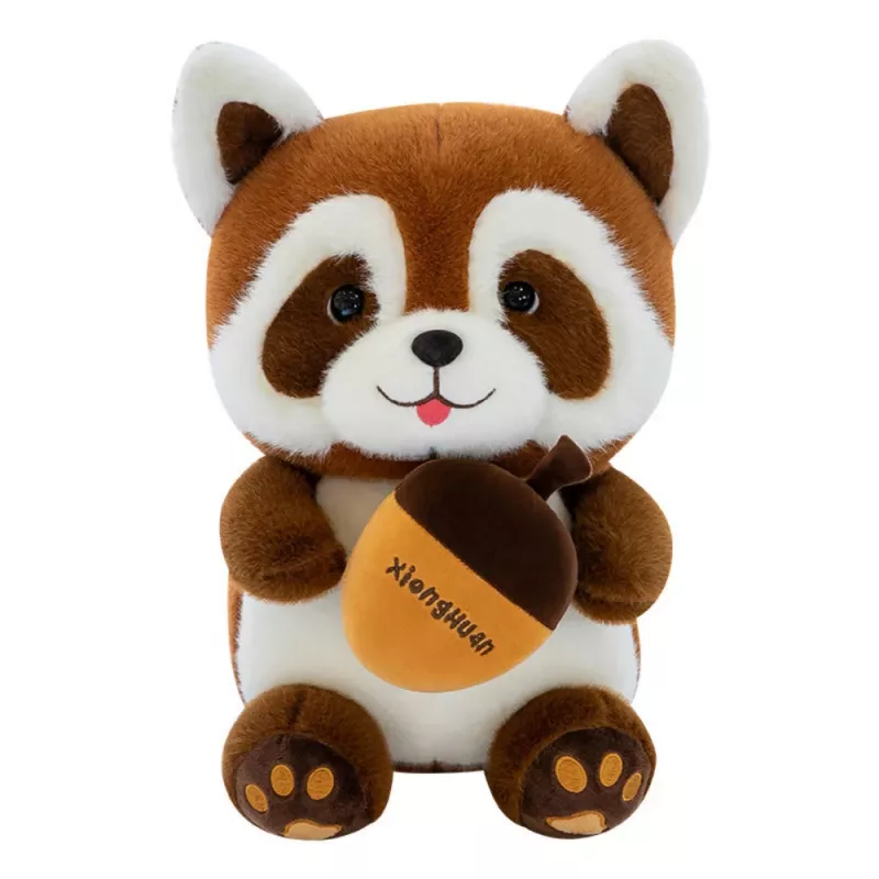 LEAN TOYS Peluche mapache con bellota 23cm