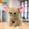 LEAN TOYS Mascota de peluche perro pequeño Chihuahua beige 22 cm