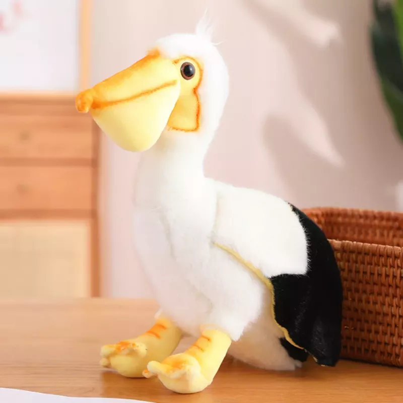 LEAN TOYS Peluche pelícano pájaro peluche mascota peluche 24cm